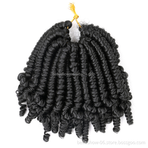6inch Pre-twisted kinky marley crochet extension ombre braid pre passion spring twist hair kinky spring twist hair